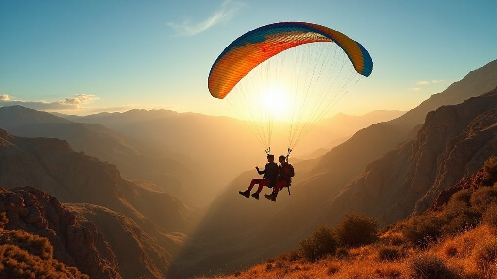 Paragliding Tandem Flight Over the Atlas Mountains